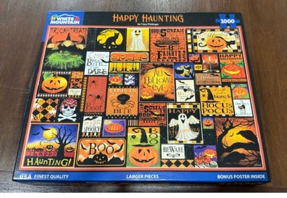 White Mountain 1000 Piece Jigsaw Puzzle "Happy Haunting"